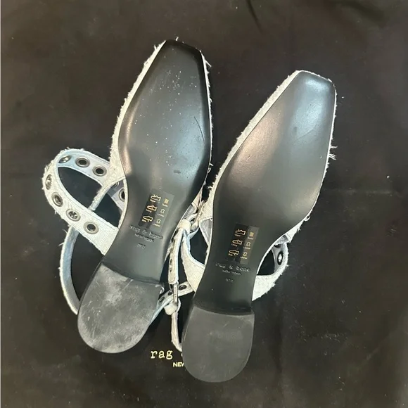 rag & bone Black Moto Astra Slingback Flats - Picture 5 of 5